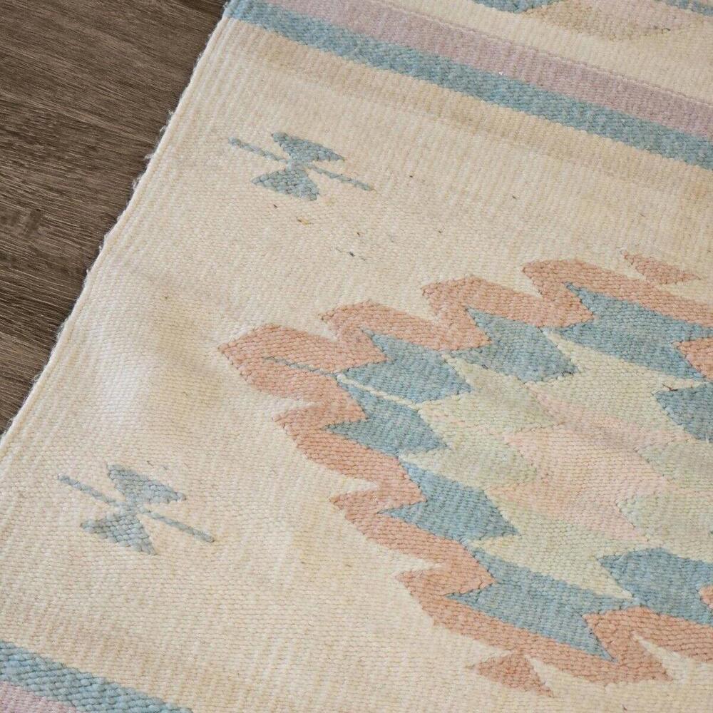 Vintage Southwest Made In Mexico Woven Rug Wall Hanging Tapestry 62"x28" - Picture 9 of 15